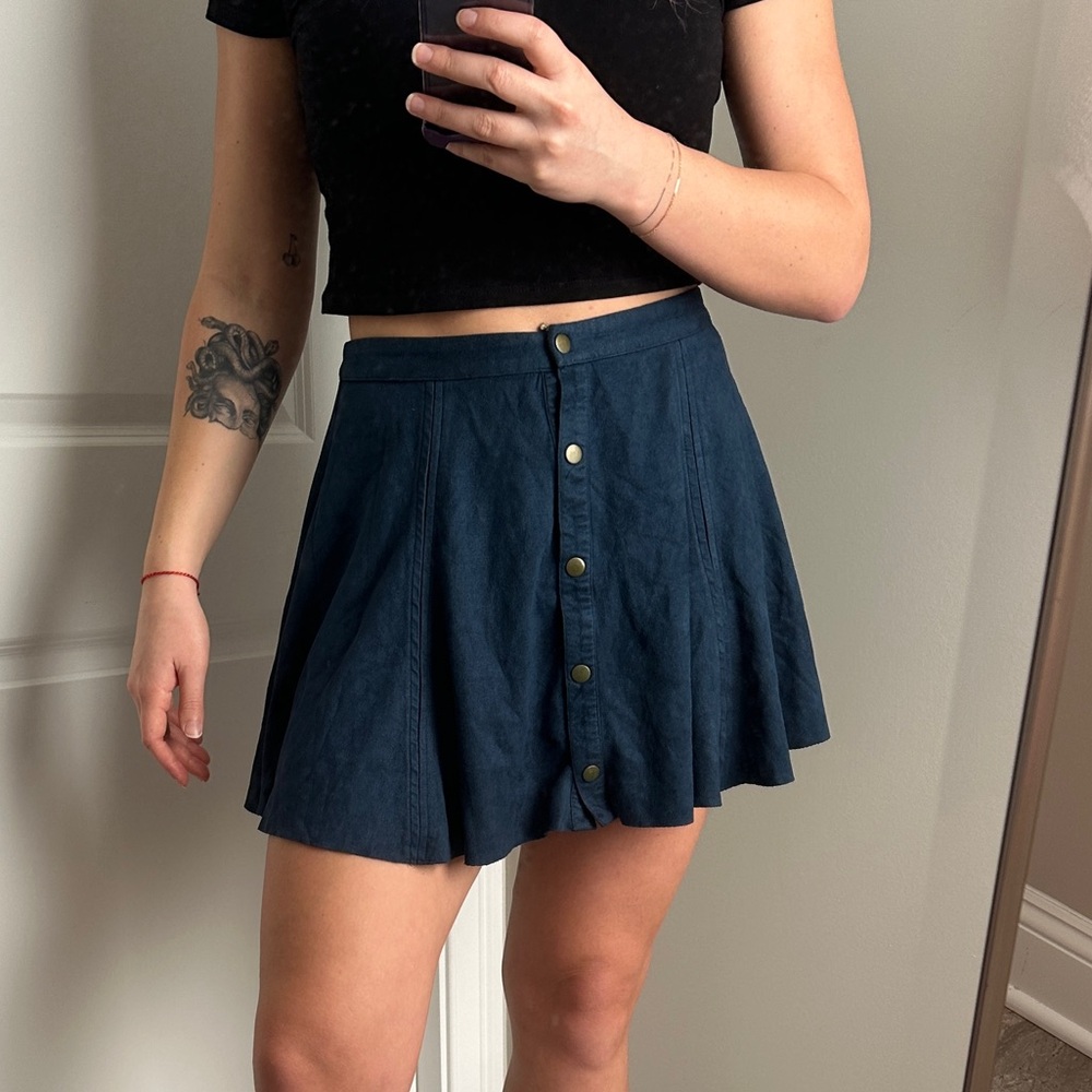 Suede Skater Skirt